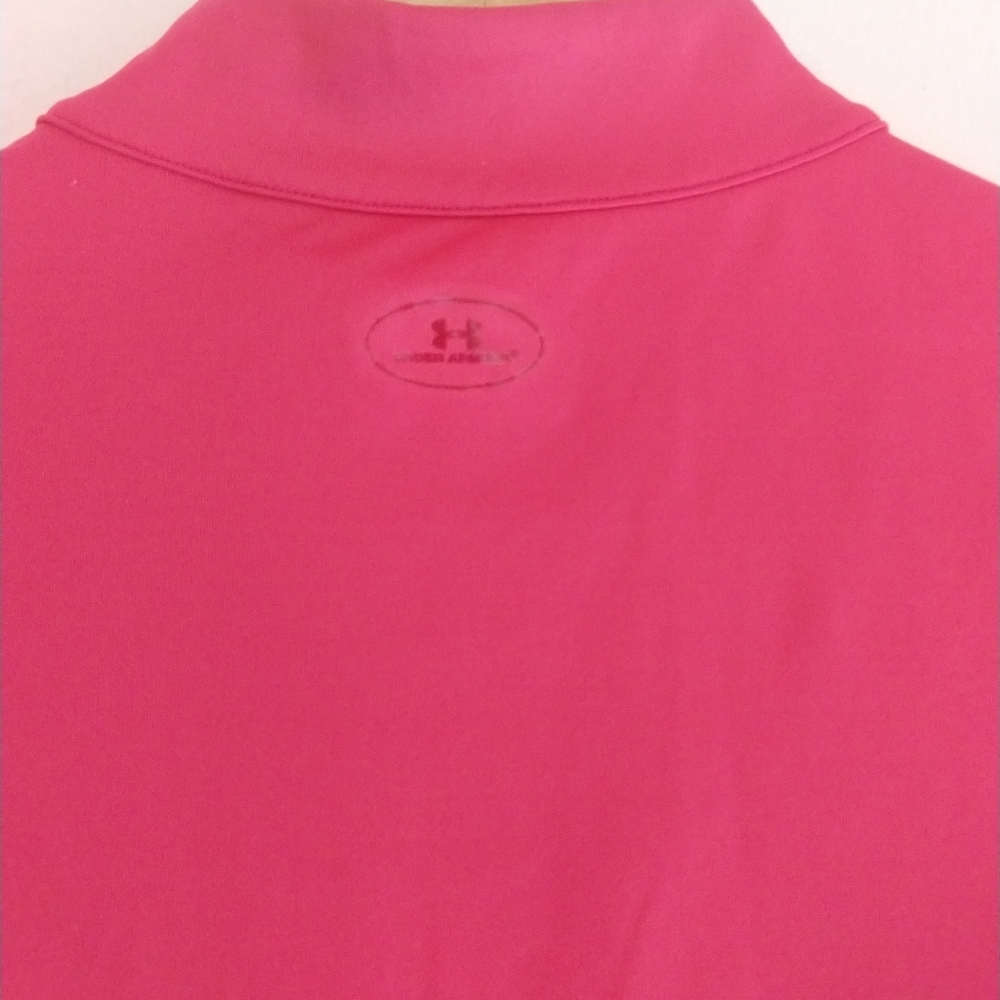 UNDER ARMOUR Fitted 1/4 Zip Hot Pink Long Sleeve - Picture 10 of 11